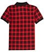 Color:Martin Red - Image 2 - Big Boys 8-20 Short Sleeve Buffalo Check Mesh Polo Shirt