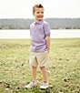 Color:Sky Lavender - Image 3 - Big Boys 8-20 Short-Sleeve Classic-Fit Mesh Polo Shirt