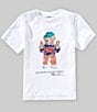 Polo Ralph Lauren Big Boys 8-20 Short Sleeve Crab Polo Bear Graphic Jersey T-Shirt, Color:White - Image 1