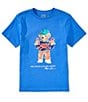Polo Ralph Lauren Big Boys 8-20 Short Sleeve Crab Polo Bear Graphic Jersey T-Shirt, Color:Scottsdale Blue - Image 1
