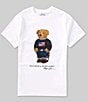 Polo Ralph Lauren Big Boys 8-20 Short Sleeve U.S. Flag Polo Bear T-Shirt, Color:White - Image 1