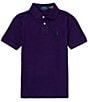 Color:Branford Purple - Image 1 - Big Boys 8-20 Short Sleeve Iconic Mesh Polo Shirt