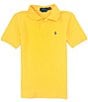 Color:Chrome Yellow - Image 1 - Big Boys 8-20 Short Sleeve Iconic Mesh Polo Shirt