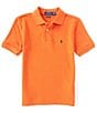 Color:College Orange - Image 1 - Big Boys 8-20 Short-Sleeve Mesh Polo Shirt