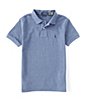 Color:Blue Heather - Image 1 - Big Boys 8-20 Short-Sleeve Mesh Polo Shirt