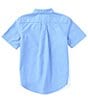 Color:Harbor Island Blue - Image 2 - Big Boys 8-20 Short Sleeve Oxford Shirt