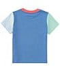 Color:Blue Multi - Image 2 - Big Boys 8-20 Short Sleeve Polo Bear Colorblock T-Shirt