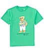 Color:Green - Image 1 - Big Boys 8-20 Short Sleeve Polo Bear Cotton Jersey T-Shirt