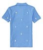 Color:Harbor Island Blue - Image 2 - Big Boys 8-20 Short Sleeve Polo Pony Mesh Polo Shirt