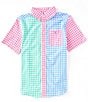 Color:Multi - Image 1 - Big Boys 8-20 Short Sleeve Poplin Fun Shirt