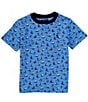 Color:High Tide/New England Blue - Image 1 - Big Boys 8-20 Short-Sleeve Sailboat-Print Jersey T-Shirt