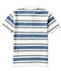 Color:Printed Patina Stripe - Image 2 - Big Boys 8-20 Short Sleeve Striped Mesh Polo Shirt