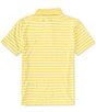 Color:Sunfish Yellow/Ceramic White - Image 2 - Big Boys 8-20 Short-Sleeve Striped Performance Jersey Polo Shirt