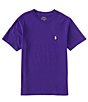 Color:Chalet Purple/Basic Gold - Image 1 - Big Boys 8-20 Short-Sleeve V-Neck Jersey Tee