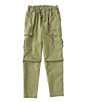Color:Army Olive - Image 1 - Big Boys 8-20 Slim Stretch Twill Cargo Pants