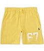 Color:Oasis Yellow - Image 1 - Big Boys 8-20 Spa Graphic Terry Shorts