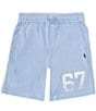 Color:Blue Hyacinth - Image 1 - Big Boys 8-20 Spa Graphic Terry Shorts