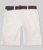 Color:Deckwash White - Image 1 - Big Boys 8-20 Straight Fit Flex Abrasion Twill Shorts