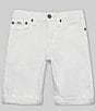 Color:Dell White - Image 1 - Big Boys 8-20 Sullivan Slim Stretch Denim Shorts