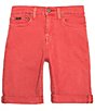Color:Dell Red - Image 1 - Big Boys 8-20 Sullivan Slim Stretch Denim Shorts