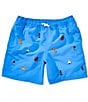 Polo Ralph Lauren Big Boys Traveler Schiffli-Embroidered Swim Trunks, Color:Nantucket Blue - Image 1