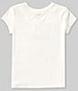 Color:Deckwash White - Image 2 - Big Girls 7-16 Cap-Sleeve Mixed-Logo Jersey T-Shirt