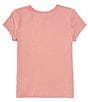 Color:Tickled Pink - Image 2 - Big Girls 7-16 Cap-Sleeve Mixed-Logo Jersey T-Shirt