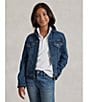 Color:Marcella Wash - Image 5 - Big Girls 7-16 Denim Trucker Jacket
