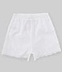 Color:White - Image 2 - Big Girls 7-16 Eyelet-Embroidered Voile Shorts