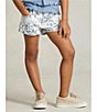 Color:Suruga Floral - Image 3 - Big Girls 7-16 Floral Denim Shorts