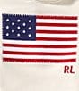 Polo Ralph Lauren Big Girls 7-16 French Terry Flag Applique Hoodie, Color:White - Image 2