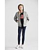 Color:Grey Heather - Image 2 - Big Girls 7-16 French Terry Hoodie