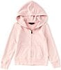 Color:Pink - Image 1 - Big Girls 7-16 French Terry Hoodie Jacket