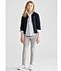 Color:Hunter Navy - Image 2 - Big Girls 7-16 Long-Sleeve Mini-Cable-Knit Button Front Cardigan