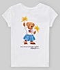 Polo Ralph Lauren Big Girls 7-16 Short-Sleeve Americana Polo Bear Jersey T-Shirt, Color:White - Image 1