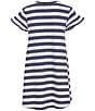 Polo Ralph Lauren Big Girls Short-Sleeve Striped Polo Bear A-Line Dress, Color:Navy/White - Image 2