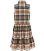 Color:Pink/Yellow/Blue Multi - Image 2 - Big Girls 7-16 Sleeveless Madras Plaid Fit-And-Flare Dress
