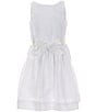 Color:White - Image 1 - Big Girls 7-16 Sleeveless Ottoman-Ribbed Cotton Dress