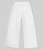 Color:White/Pink - Image 2 - Big Girls 7-16 Wide Leg Fleece Sweatpants