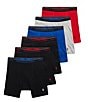 Color:Assorted Multi - Image 1 - Solid Boxer Briefs 6-Pack