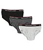 Color:Andover Heather/Madison Heather/Polo Black - Image 1 - Little/Big Boys 4-20 White, Blue, & Navy Assorted Classic Briefs 3-Pack