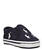 Color:Navy/White - Image 1 - Boys' Bal Harbour II Logo Sneaker Crib Shoes (Infant)