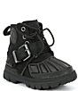 Color:Black - Image 1 - Boys' Oslo Leather Buckle Lace-Up Boots (Toddler)