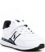 Color:White/Navy - Image 1 - Boys' Train 89 Sport Elastic Lace Sneakers (Infant)