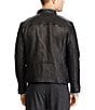 Color:Polo Black - Image 2 - Brooklands Cafe Lambskin Leather Racer Jacket