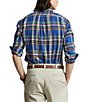 Color:Royal/Navy Multi - Image 2 - Brushed Performance Stretch Flannel Long-Sleeve Woven Shirt