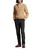 Polo Ralph Lauren Cable Knit Cotton Quarter-Zip Sweater, Color:Camel - Image 3