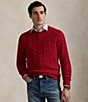 Polo Ralph Lauren Cable Knit Cotton Sweater, Color:Park Avenue Red - Image 4