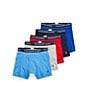 Color:Andover Heather/Aerial Blue/Rugby Royal/Red/Navy - Image 1 - Classic Cotton Assorted Boxer Briefs 5-Pack
