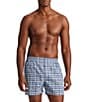 Color:Muller Plaid/Cruise Navy/Rustic/Stripe/Harbor - Image 2 - Classic Cotton Woven Assorted Boxers 5-Pack